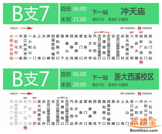 杭州b支7最新路线