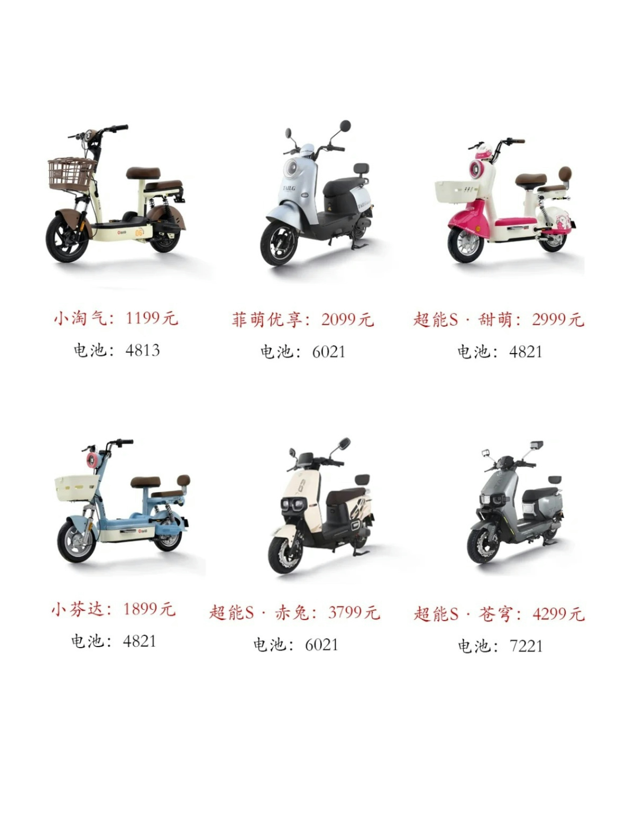 台铃电动车最新款价格